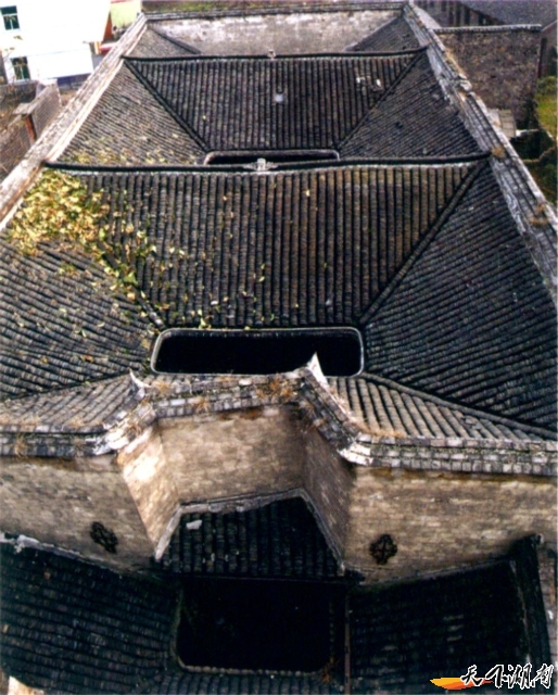 浦市四合院民居吉家大院鸟瞰